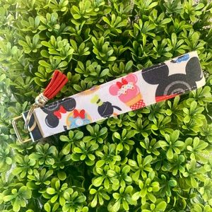 Mickey and friend foodie keychain wristlet fob